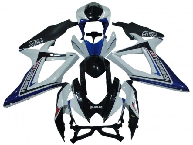 Comprar Carenados Moto Suzuki GSXR 600 / GSXR 750 2008-2010 - Blanco Azul Negro Brillante Alstare