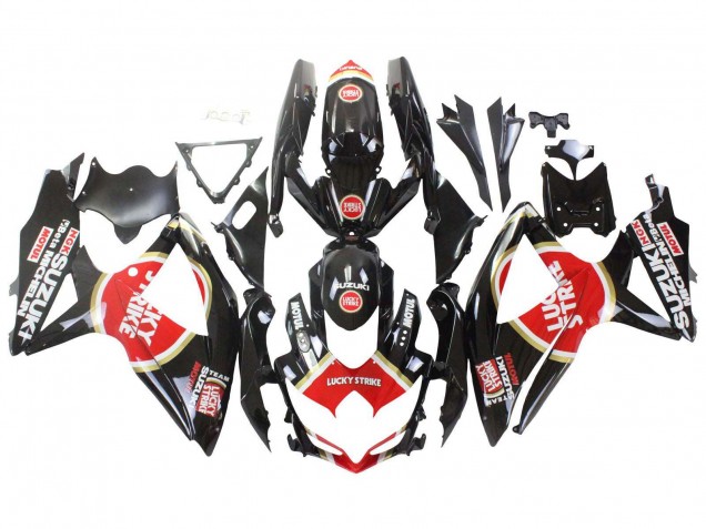 Comprar Carenados Moto Suzuki GSXR 600 / GSXR 750 2008-2010 - Negro Brillante Rojo Blanco Motul Lucky Strike