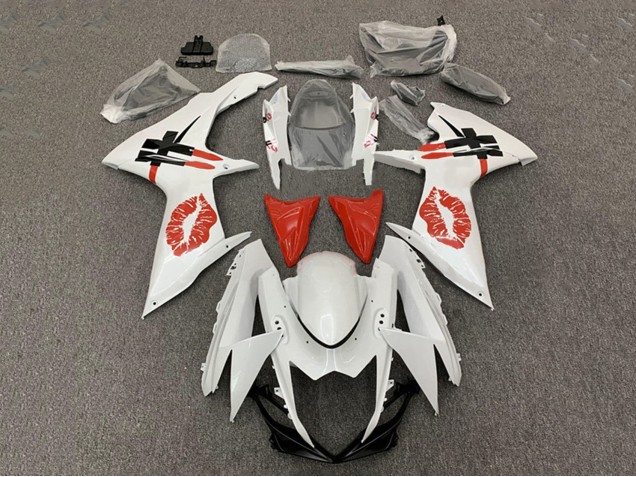Comprar Carenados Moto Suzuki GSXR 600 / GSXR 750 2008-2010 - Blanco Rojo Lipstick