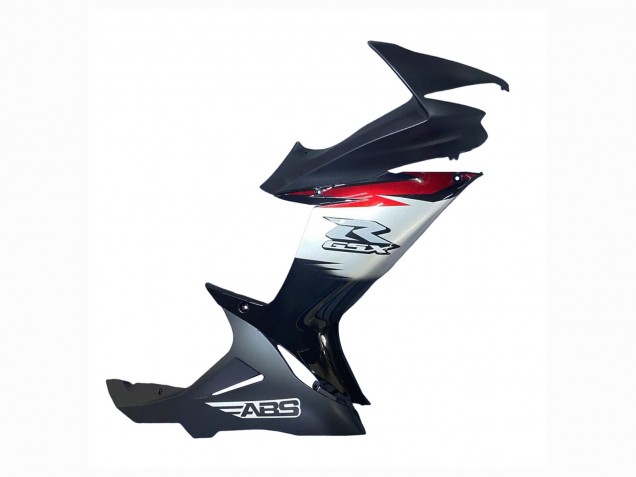Comprar Carenados Moto Suzuki GSXR 600 / GSXR 750 2011-2024 - Negro Brillante Falsificado FibraCarbono Plata Rojo