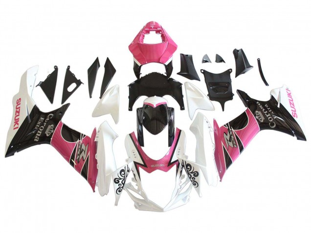 Comprar Carenados Moto Suzuki GSXR 600 / GSXR 750 2011-2024 - Blanco Rosa Negro Corona
