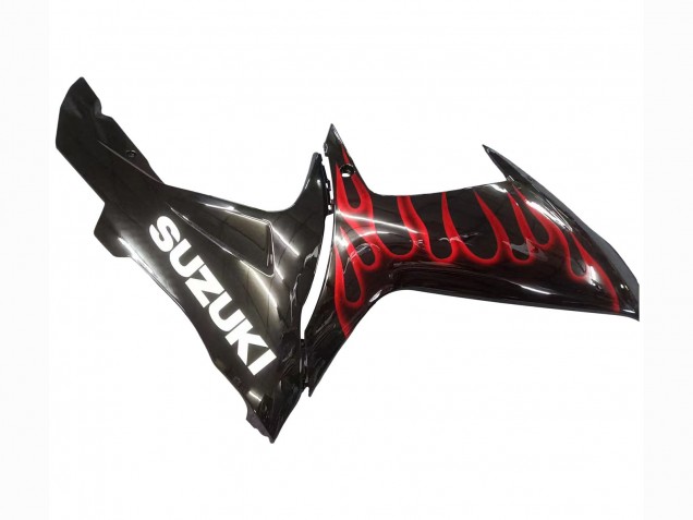 Comprar Carenados Moto Suzuki GSXR 600 / GSXR 750 2011-2024 - Negro Brillante Rojo Llama