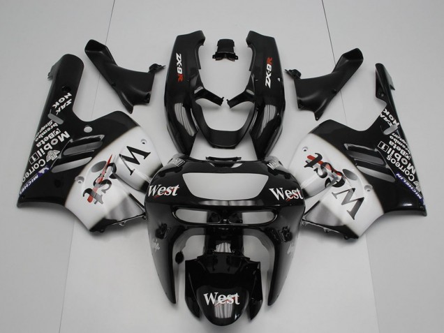 Comprar Carenados Moto Kawasaki ZX9R 1994-1997 - Negro Brillante Blanco West