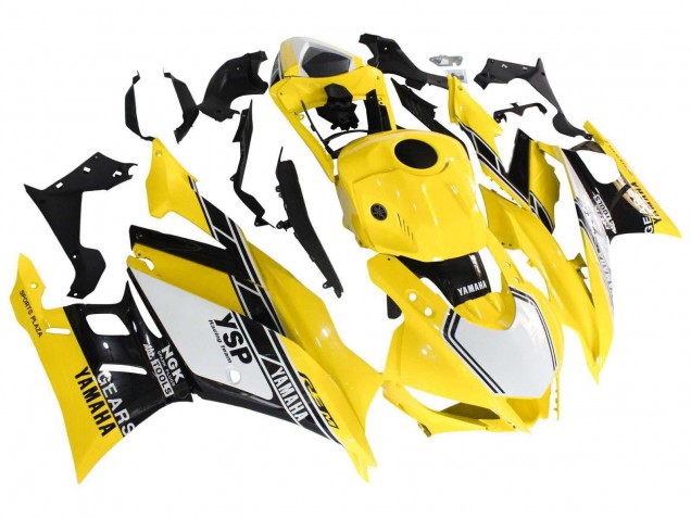Comprar Carenados Moto Yamaha YZF R3/R25 2019-2021 - Amarillo Blanco Negro Raya