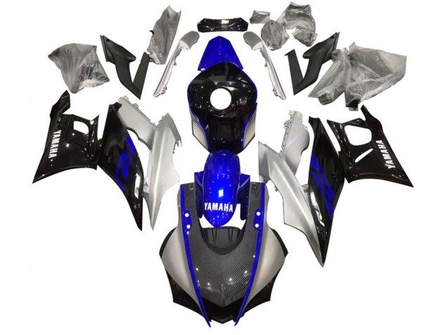 Comprar Carenado Moto Yamaha YZF R3/R25 2022-2024 - Plata Azul Negro FibraCarbono Estilo