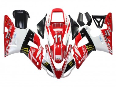 Comprar Carenados Moto Yamaha YZF 1000 R1 1998-1999 - Rojo Blanco Negro Amarillo Monstruo Milwaukee MAXXIS 11