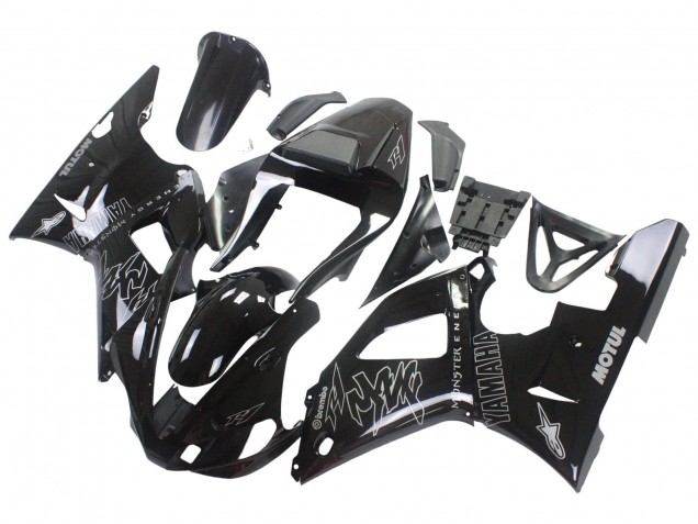Comprar Carenados Moto Yamaha YZF 1000 R1 2000-2001 - Negro Brillante Blanco Monstruo Motul