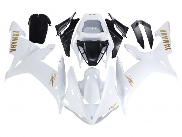 Comprar Carenados Moto Yamaha YZF 1000 R1 2002-2003 - Blanco Oro Calcomanías
