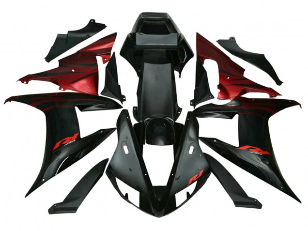 Comprar Carenados Moto Yamaha YZF 1000 R1 2002-2003 - Rojo Negro Llama