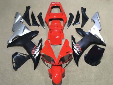 Comprar Carenados Moto Yamaha YZF 1000 R1 2002-2003 - Rojo Plata Negro Mate
