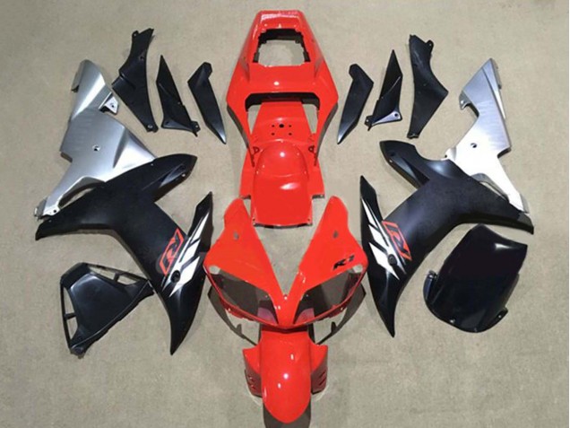 Comprar Carenados Moto Yamaha YZF 1000 R1 2002-2003 - Rojo Plata Negro Mate