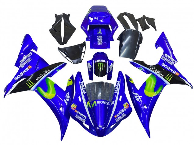 Comprar Carenados Moto Yamaha YZF 1000 R1 2002-2003 - Azul Negro Verde MoviStar ENEOS Monstruo