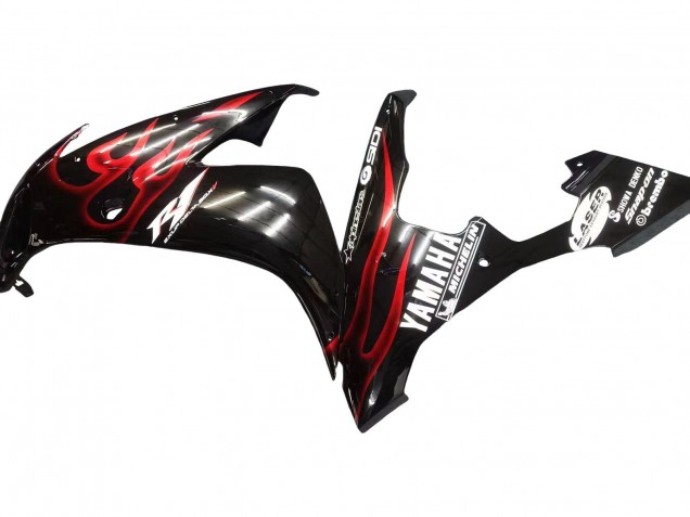 Comprar Carenados Moto Yamaha YZF 1000 R1 2004-2006 - Negro Brillante Rojo Llama
