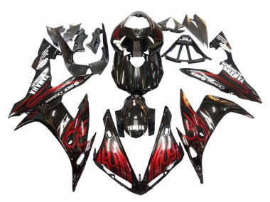 Comprar Carenados Moto Yamaha YZF 1000 R1 2004-2006 - Negro Brillante Rojo Llama