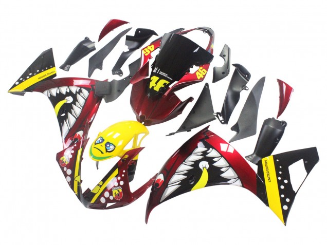 Comprar Carenados Moto Yamaha YZF 1000 R1 2009-2011 - Rojo Amarillo Negro Tiburón 46