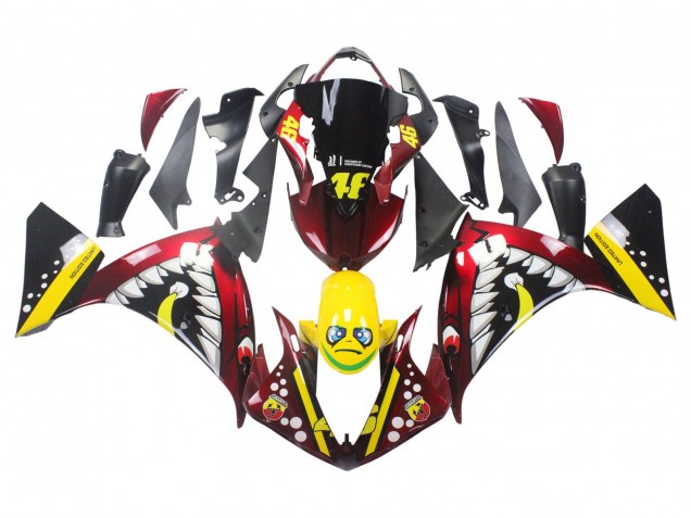 Comprar Carenados Moto Yamaha YZF 1000 R1 2009-2011 - Rojo Amarillo Negro Tiburón 46