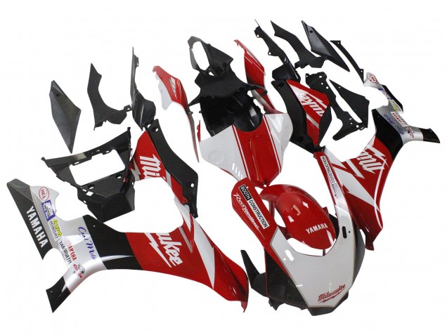 Comprar Carenado Moto Yamaha YZF 1000 R1 2015-2019 - Blanco Rojo Negro Milwaukee