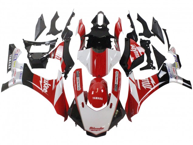 Comprar Carenado Moto Yamaha YZF 1000 R1 2015-2019 - Blanco Rojo Negro Milwaukee
