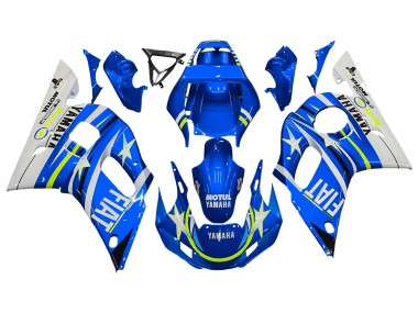 Comprar Carenados Moto Yamaha YZF 600 R6 1998-2002 - Blanco Azul Neon Amarillo Fiat Motul Michelin