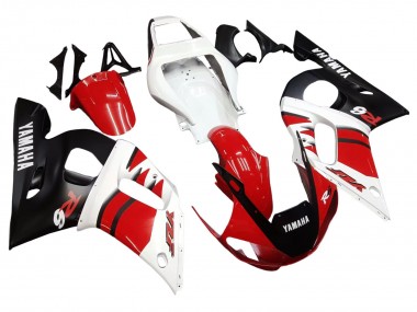 Comprar Carenados Moto Yamaha YZF 600 R6 1998-2002 - Blanco Rojo Negro Brillante