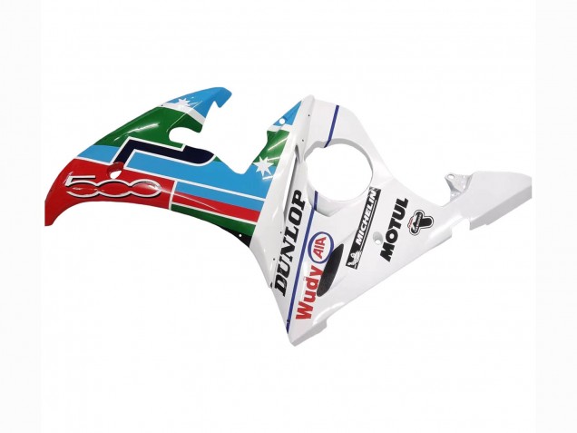 Comprar Carenados Moto Yamaha YZF R6 2003-2004 - Blanco Azul Verde Rojo Kastinee Dunlop Motul