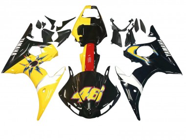 Comprar Carenados Moto Yamaha YZF R6 2003-2004 - Amarillo Rojo Negro Brillante 46