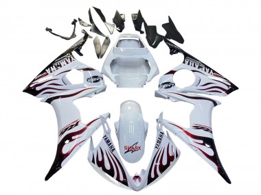 Comprar Carenados Moto Yamaha YZF R6S 2006-2009 - Blanco Dark Negro Llama