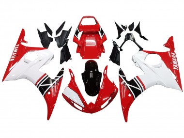 Comprar Carenado Moto Yamaha YZF R6 2003-2004 - Blanco Rojo Negro Brillante