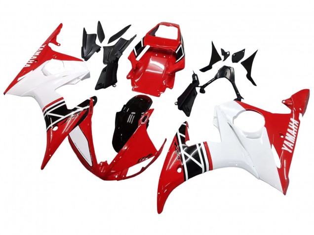 Comprar Carenado Moto Yamaha YZF R6S 2006-2009 - Blanco Rojo Negro Brillante