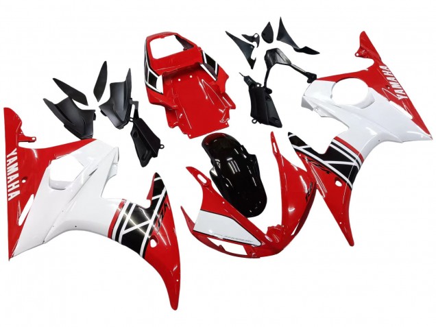 Comprar Carenado Moto Yamaha YZF R6S 2006-2009 - Blanco Rojo Negro Brillante