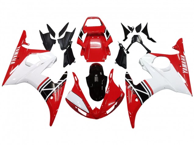 Comprar Carenado Moto Yamaha YZF R6S 2006-2009 - Blanco Rojo Negro Brillante