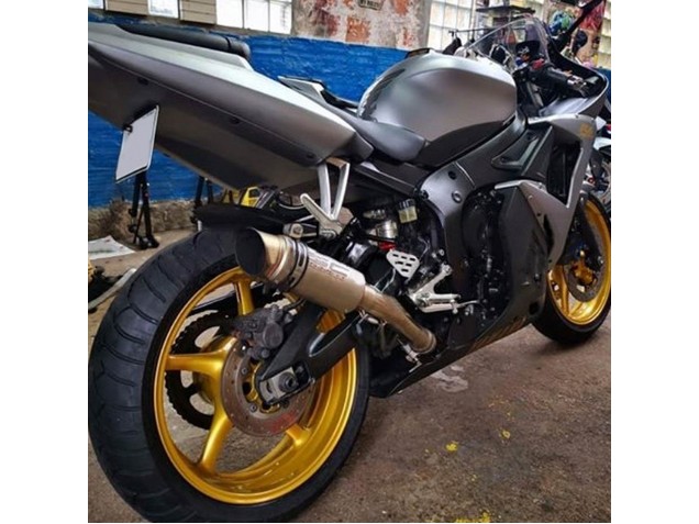 Comprar Carenados Moto Yamaha YZF R6 2003-2004 - Gris Mate Negro Mate Oro Calcomanías