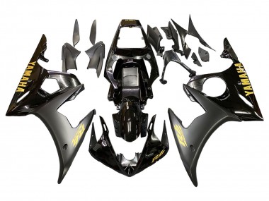 Comprar Carenados Moto Yamaha YZF R6S 2006-2009 - Negro Brillante Negro Mate Oro Calcomanías