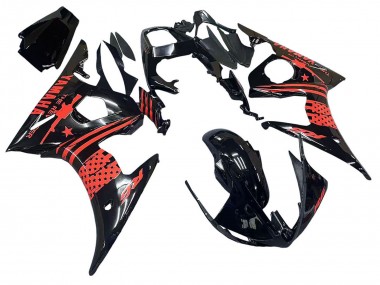 Comprar Carenado Moto Yamaha YZF R6S 2006-2009 - Negro Brillante Rojo