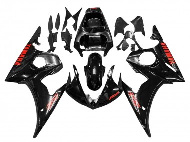 Comprar Carenados Moto Yamaha YZF R6S 2006-2009 - Negro Brillante Rojo