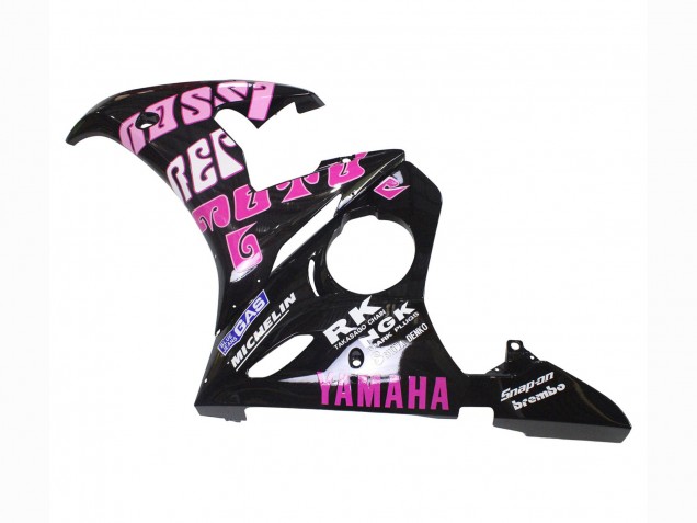 Comprar Carenados Moto Yamaha YZF R6 2003-2004 - Amarillo Rosa Negro Brillante Rossi Repsol 46
