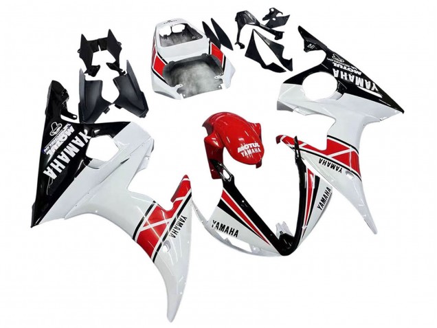 Comprar Carenados Moto Yamaha YZF R6 2003-2004 - Blanco Rojo Negro Brillante Motul