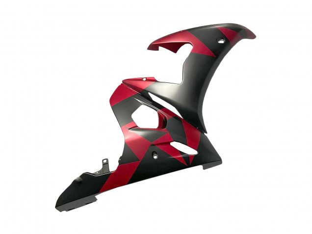 Comprar Carenados Moto Yamaha YZF 600 R6 2005 - Negro Mate Rojo Geométrico