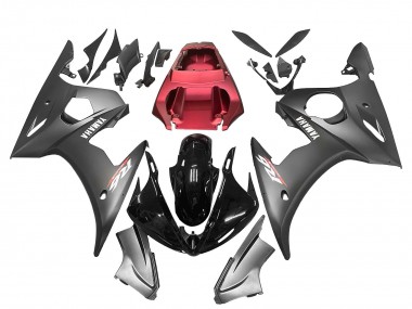 Comprar Carenados Moto Yamaha YZF 600 R6 2005 - Negro Mate Negro Brillante Gris Rojo