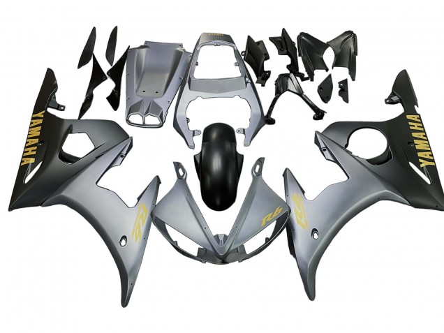 Comprar Carenados Moto Yamaha YZF 600 R6 2005 - Gris Negro Mate Oro