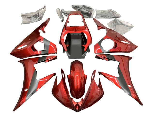 Comprar Carenados Moto Yamaha YZF 600 R6 2005 - Rojo Negro Mate