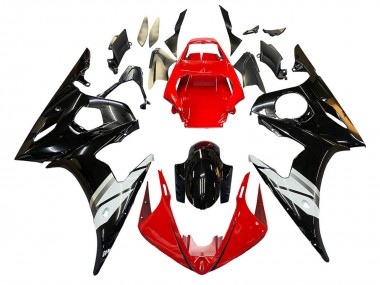 Comprar Carenados Moto Yamaha YZF 600 R6 2005 - Rojo Blanco Negro Brillante