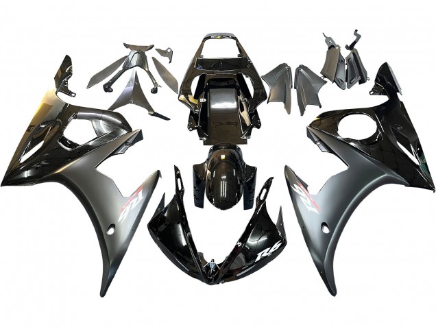 Comprar Carenados Moto Yamaha YZF 600 R6 2005 - Negro Brillante Negro Mate Oro