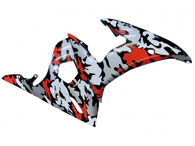 Comprar Carenados Moto Yamaha YZF 600 R6 2005 - Negro Rojo Gris Camouflage