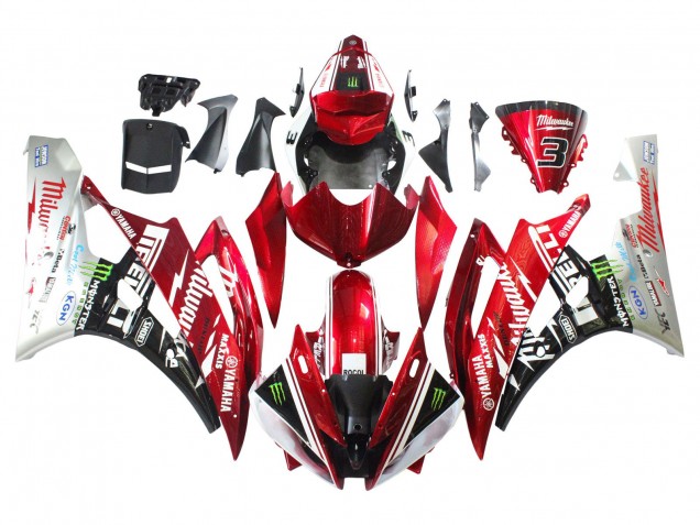 Comprar Carenados Moto Yamaha YZF 600 R6 2006-2007 - Blanco Rojo Negro Verde Monstruo Milwaukee