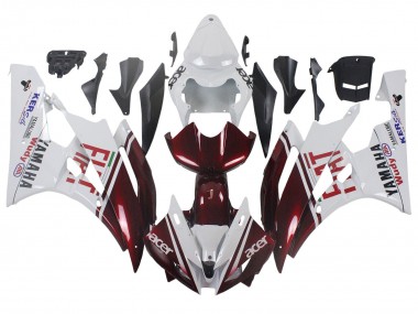 Comprar Carenados Moto Yamaha YZF 600 R6 2006-2007 - Blanco Rojo Granate Fiat Acer Yamalube