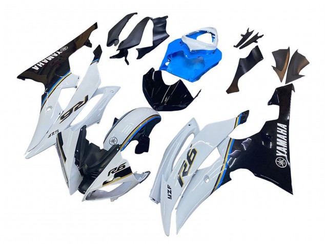 Comprar Carenado Moto Yamaha YZF 600 R6 2008-2016 - Blanco Azul Negro Brillante