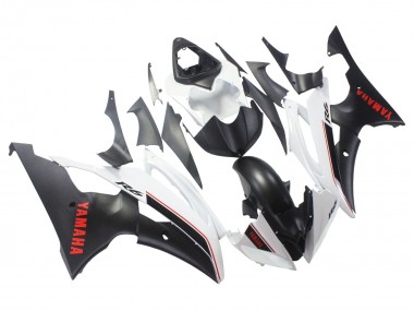Comprar Carenados Moto Yamaha YZF 600 R6 2008-2016 - Blanco Negro Mate Rojo Calcomanías