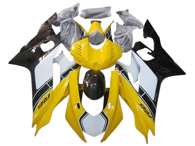 Comprar Carenados Moto Yamaha YZF 600 R6 2017-2025 - Blanco Amarillo Negro Brillante