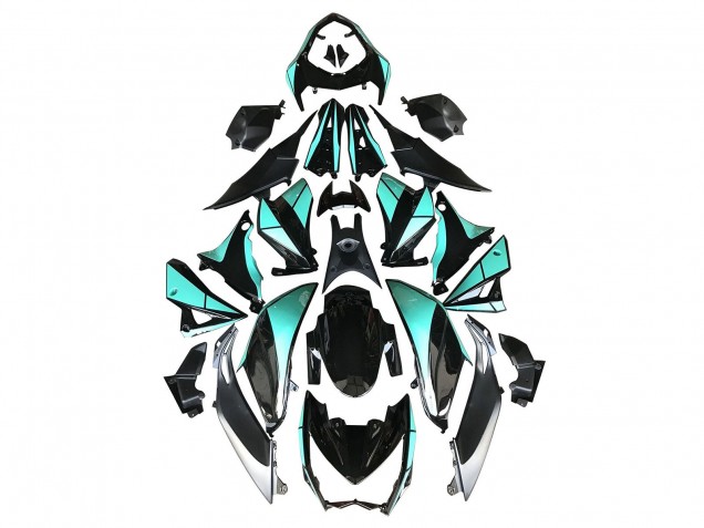 Comprar Carenados Moto Kawasaki Z1000 2014-2019 - Azul Claro Negro Brillante Plata